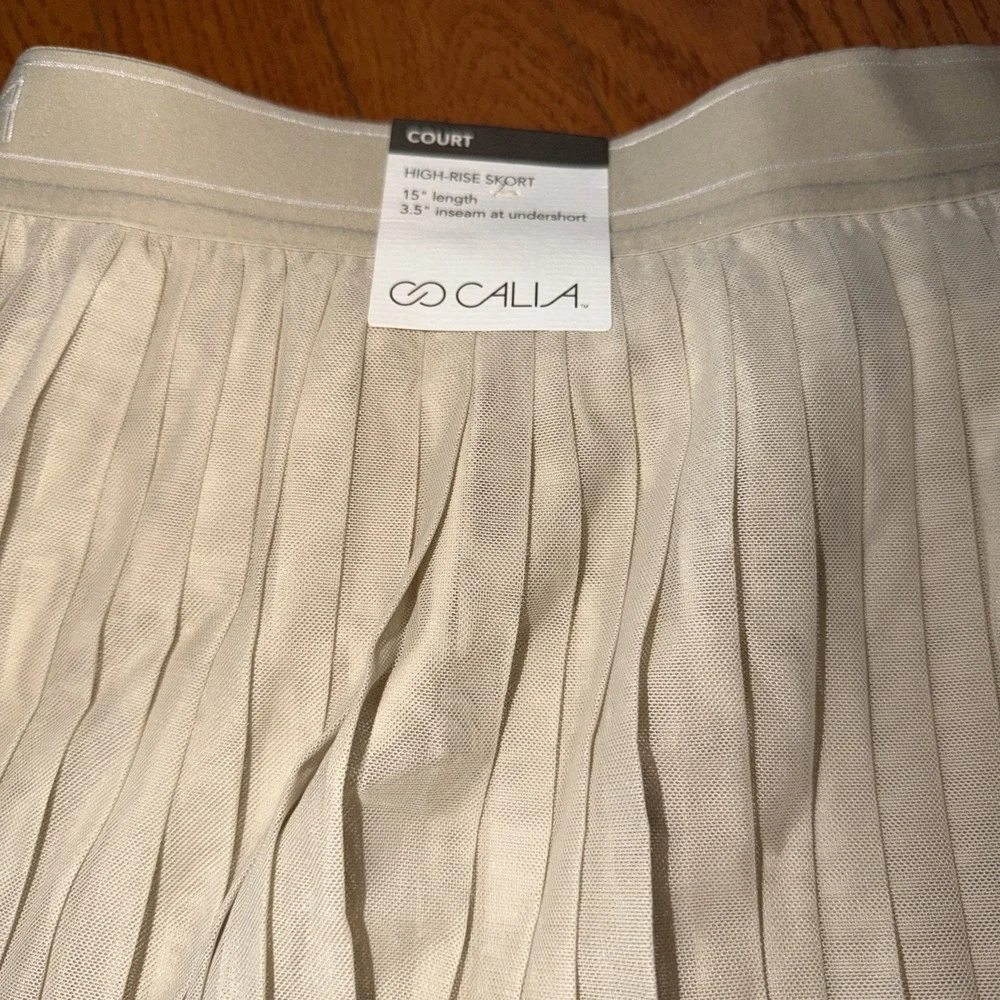 Calia Court High Rise Skort XXL Khaki Sand Pleated Athletic Tennis‎ Pockets